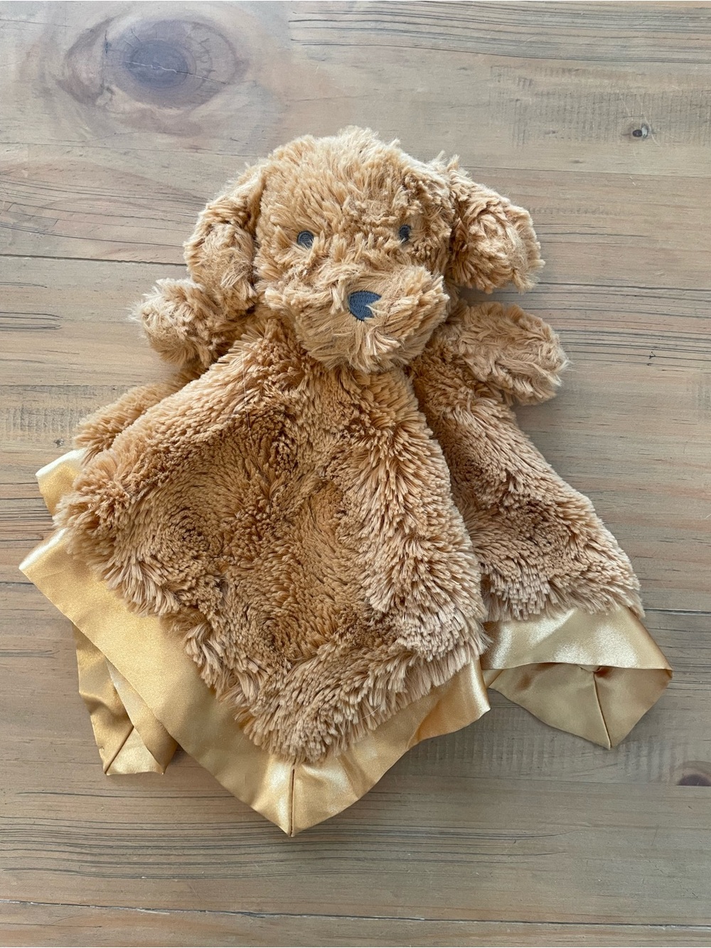 Cloud Island Lovey Dog Brown Satin Edges Soft Puppy Baby Toy Security Blanket